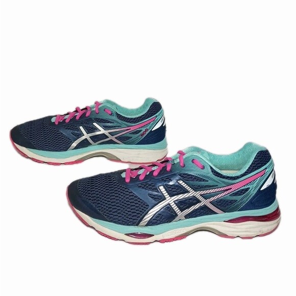 ASICS Gel Cumulus 18 Running Shoes Women's US 9.5 EUR 41.5 Blue Pink Color T6C8N - Picture 2 of 13